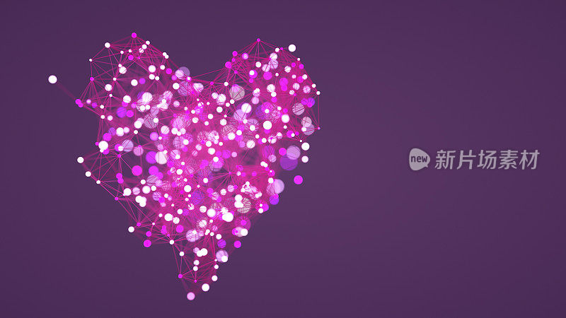 Abstract heart shaped Valentine's background